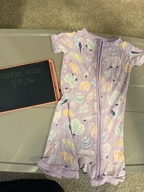 Little Sleepies Lavender Seashell Shorty